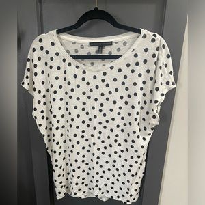 White House Black Market Polka Dot Tshirt